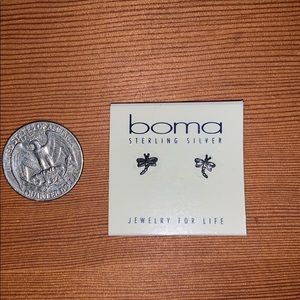 Small sterling silver dragonfly earrings